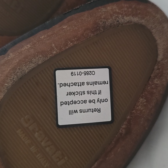 NWOT Gravati Brown Suede Penny Loafers Shoes Womens 6M Slip On - Picture 3 of 8